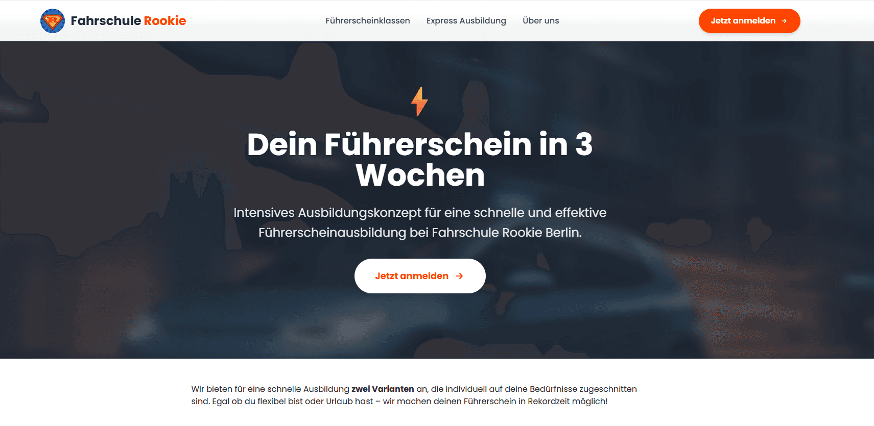 Fahrschule Rookie – Website Relaunch screenshot 2